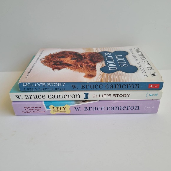 5/$15 - 3 Kids Dog Book Lot W Bruce Cameron Lily to the Rescue Molly's Ellie's - Picture 3 of 16